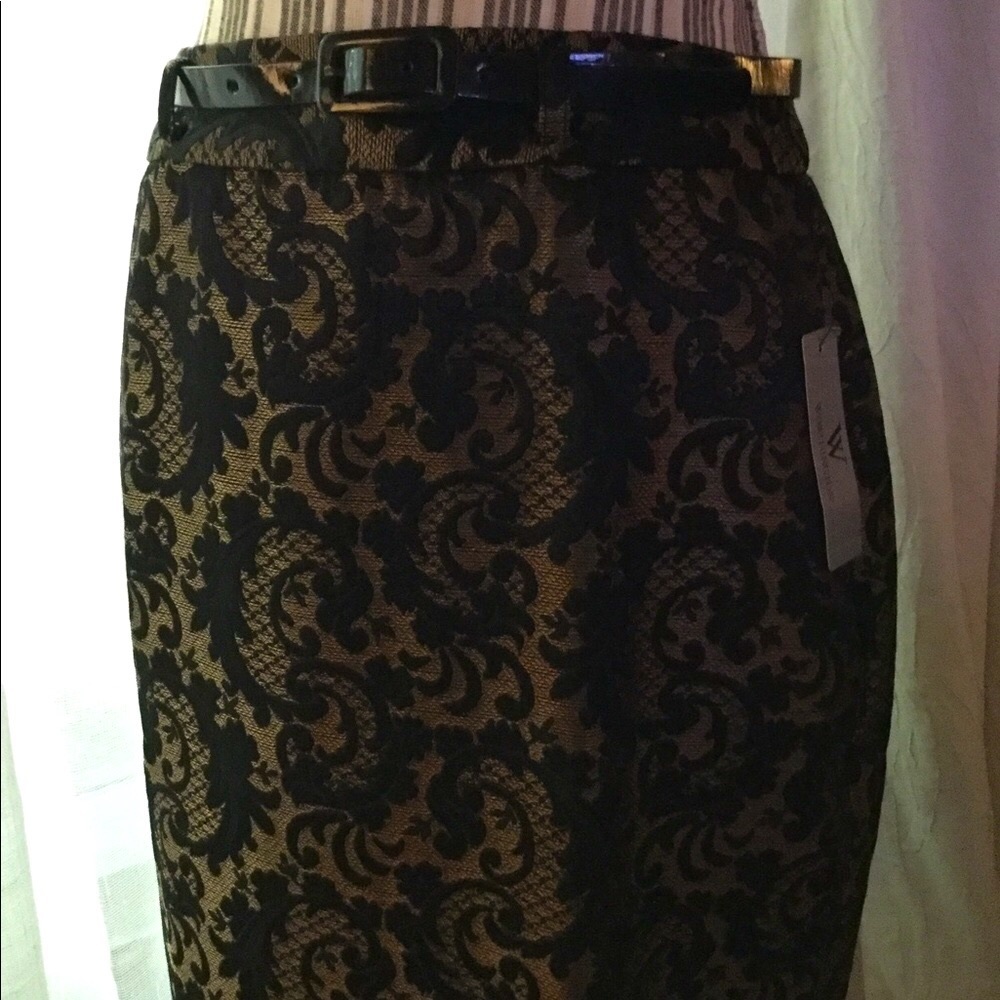 Brocade Pencil Skirt